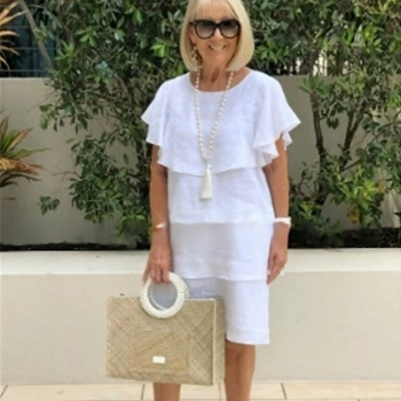 Puuvillane kleit volangidega