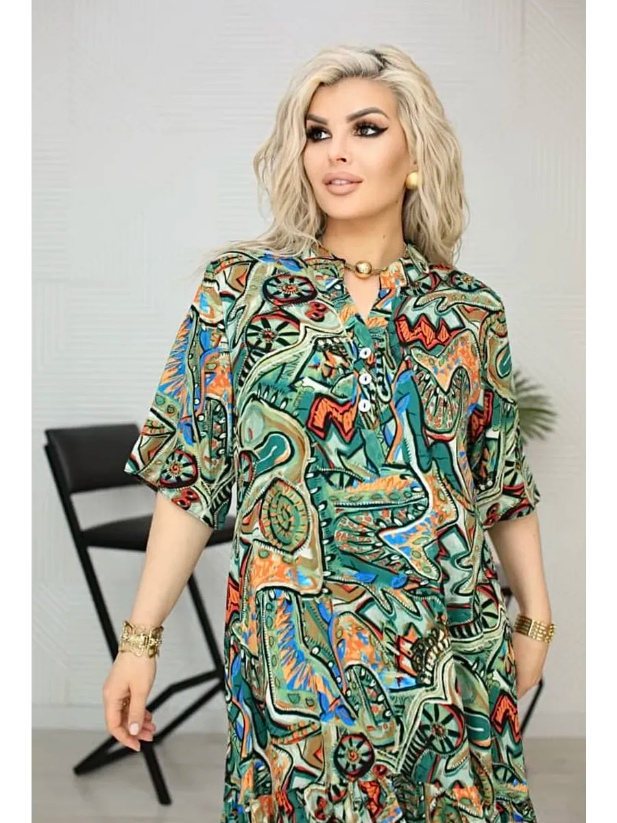 Moodne retro mustriga kleit