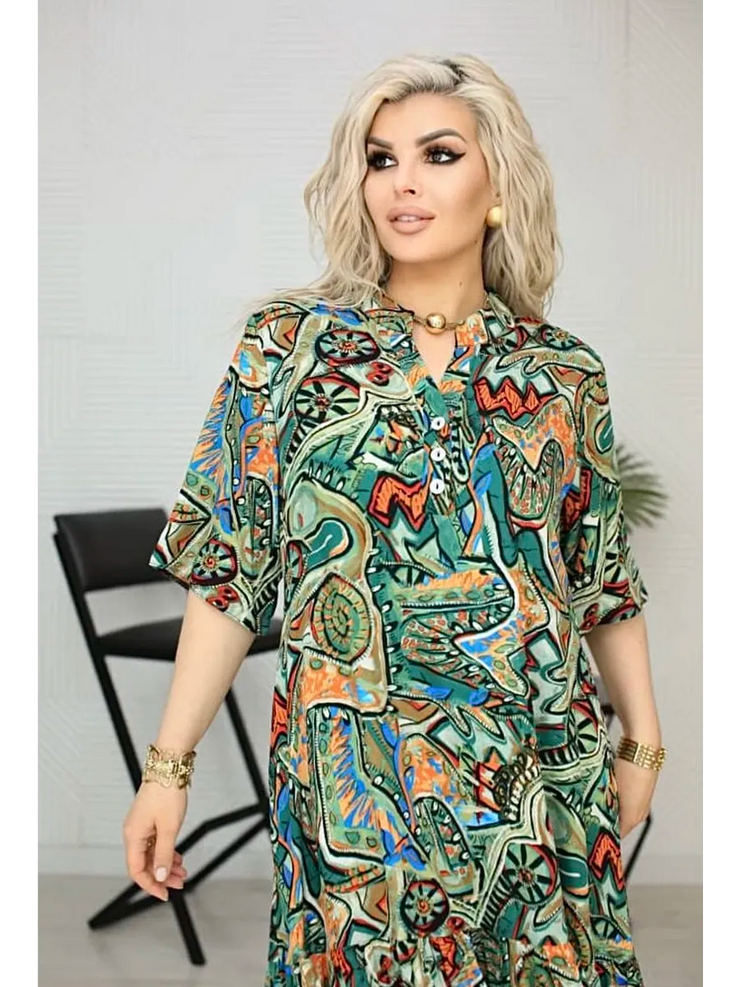 Moodne retro mustriga kleit