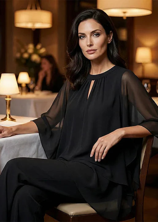 Elegantne, naiselik, lai püksikomplekt
