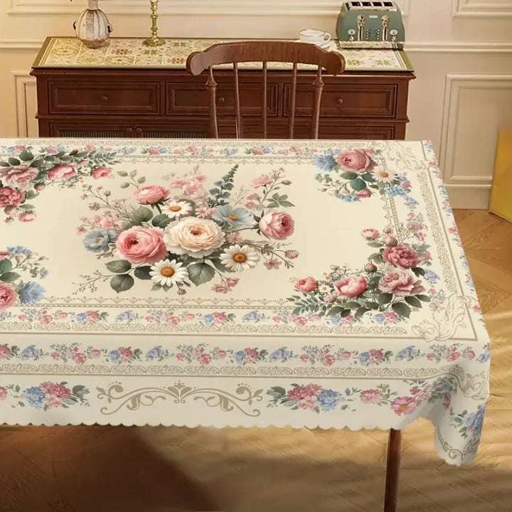 Veekindel lillemustriga laudlina