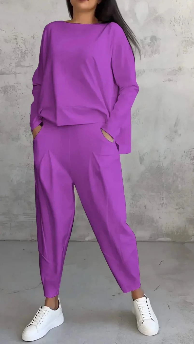 Kaheosaline pikkade varrukatega vabaajaülikond