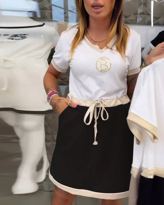 Naiste kerge suvine kleit lühikeste varrukatega