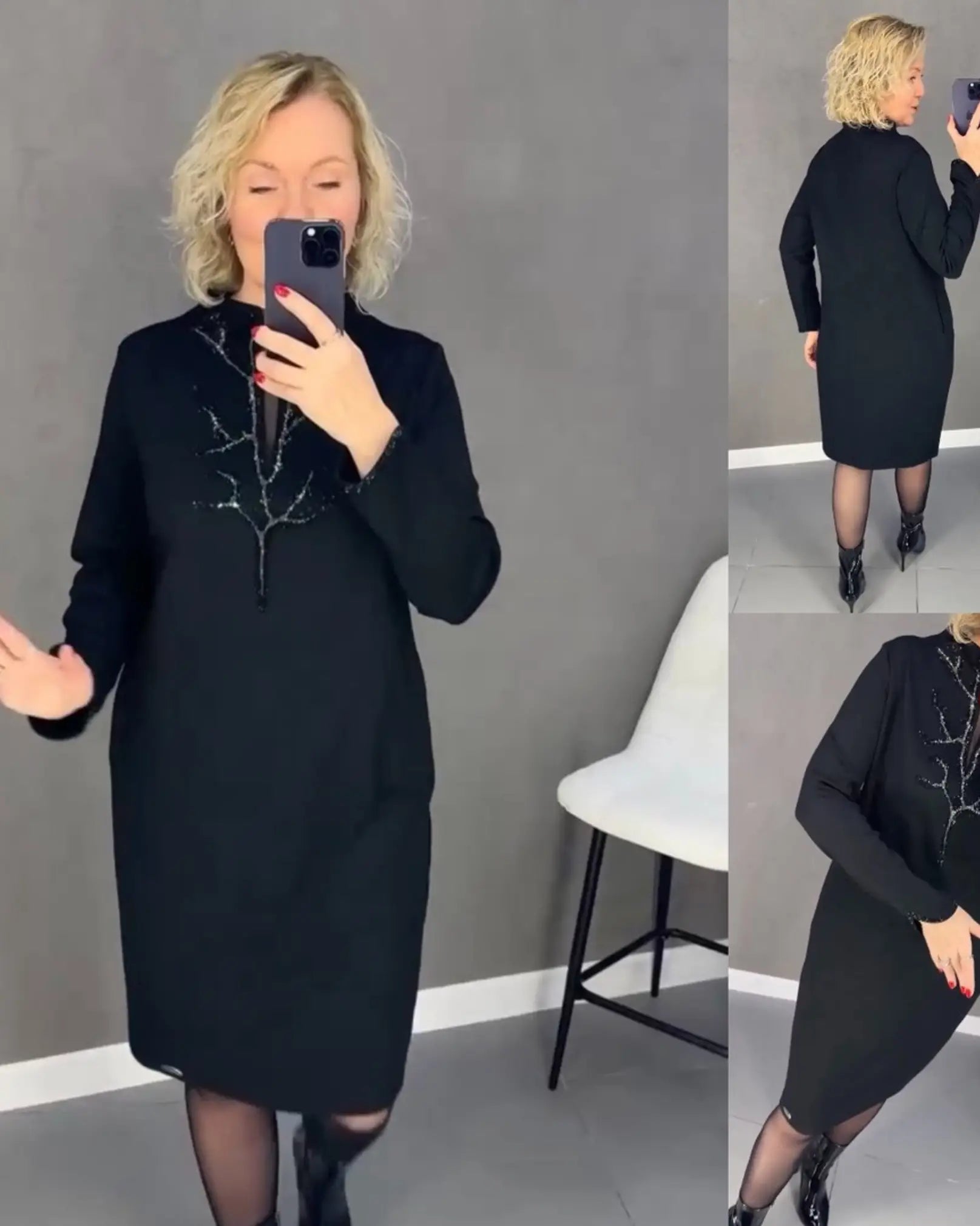 Must kleit erilise disainiga