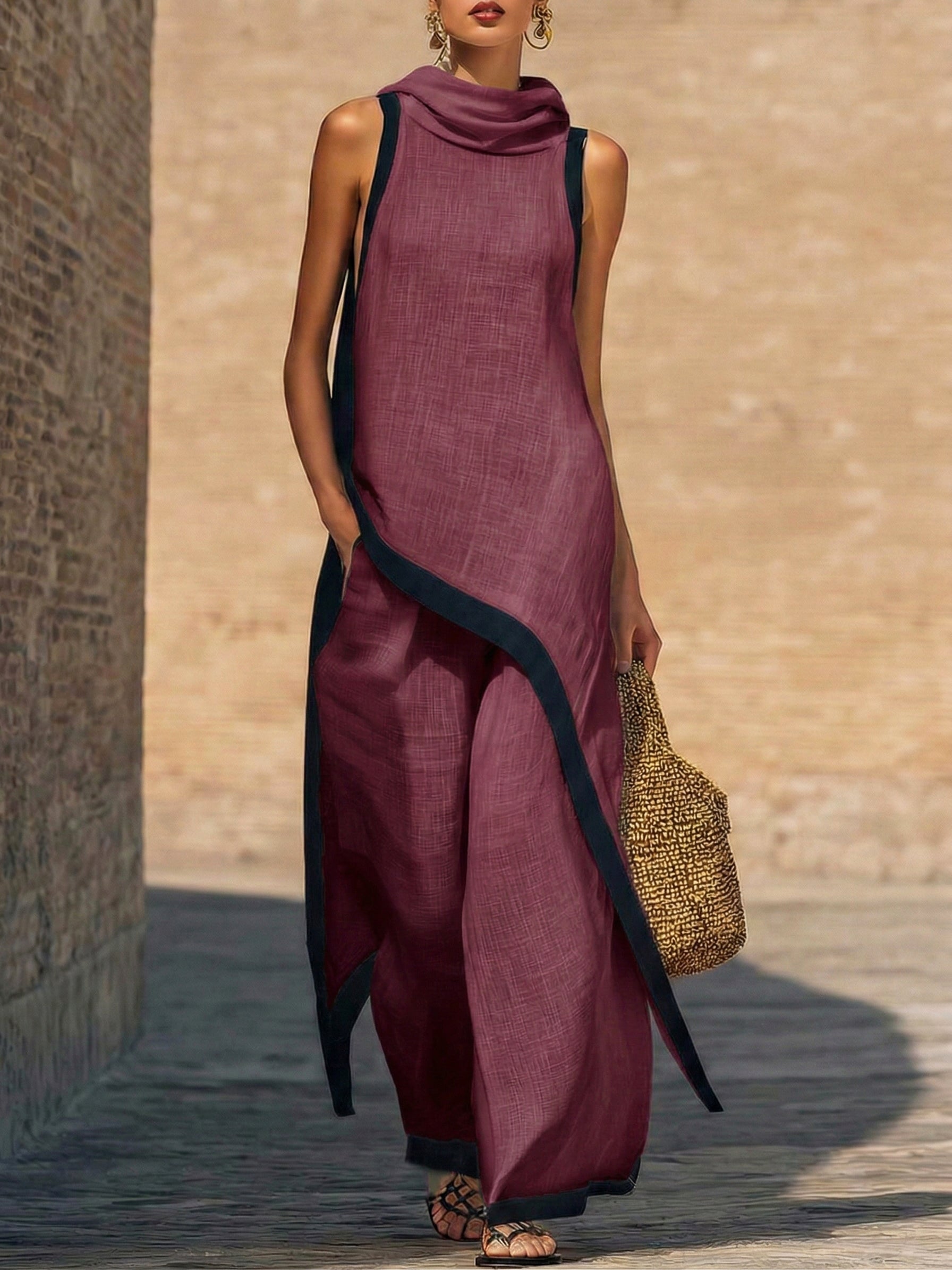 Eriline, elegantne kaheosaline komplekt