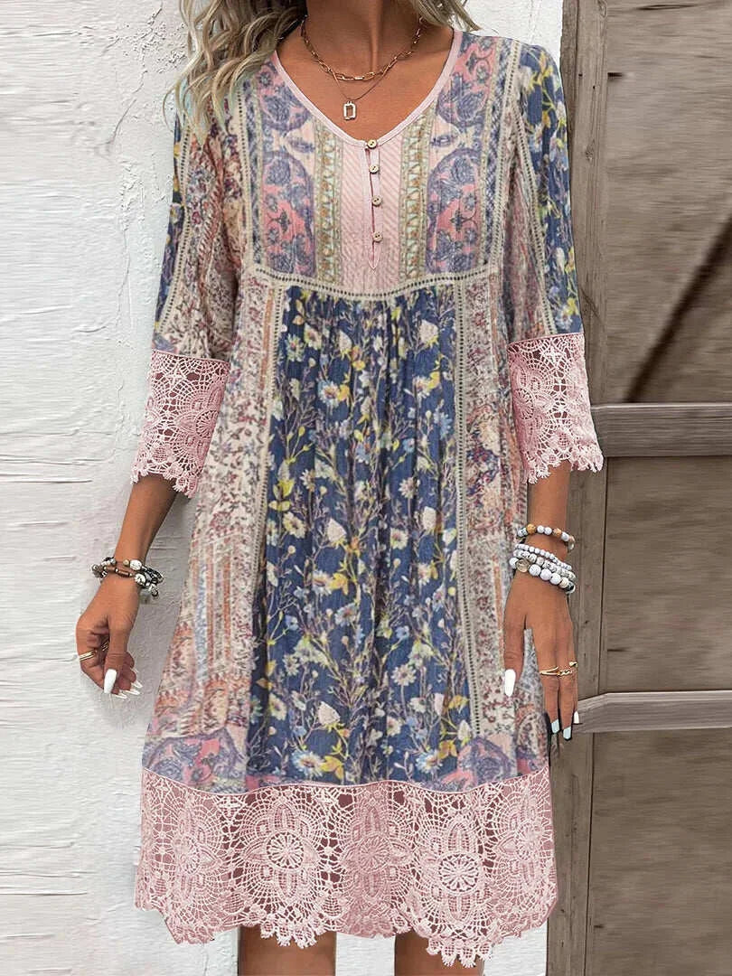 Elegantselt boho stiilis kleit