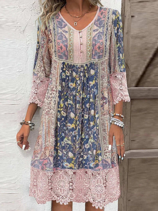 Elegantselt boho stiilis kleit