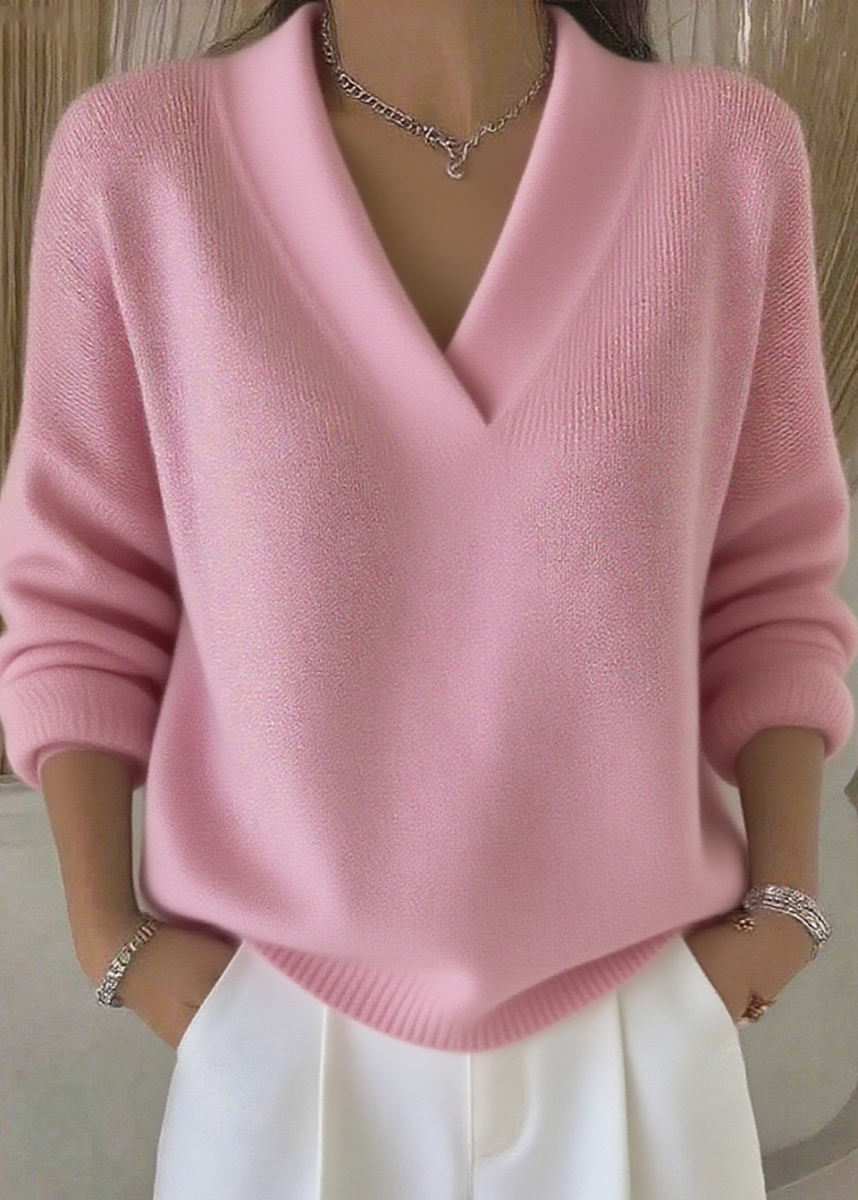 Sügisene naiste juhuslik ühevärviline kampsun