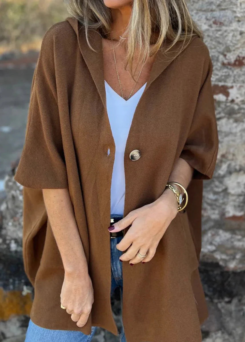 Naiste lahtine kardigan nööpide ja taskutega