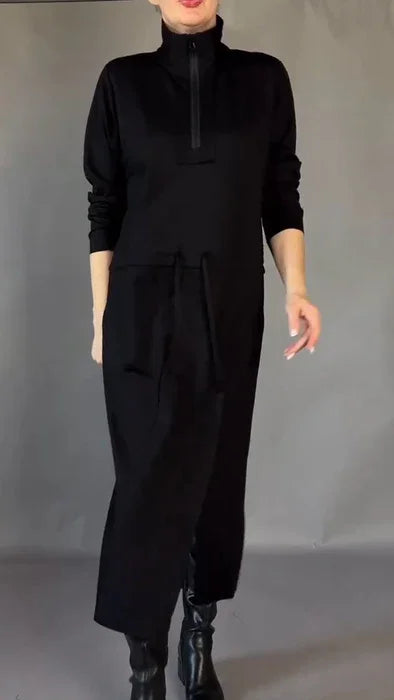 Elegantne naiste pikkade varrukatega kleit