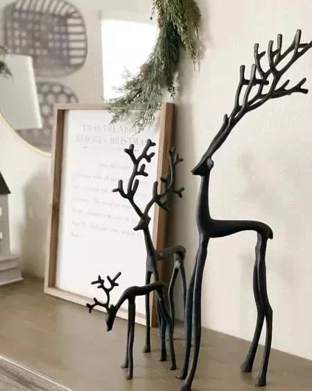 Must põhjapõder figuur, jõulukaunistus