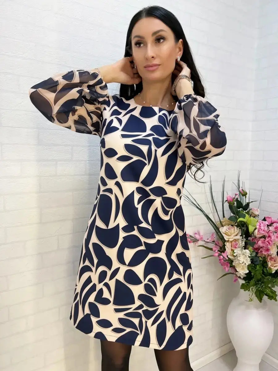 Elegantne kleit erilise mustriga