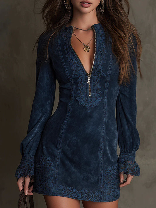 Sinine pitsiga minikleit