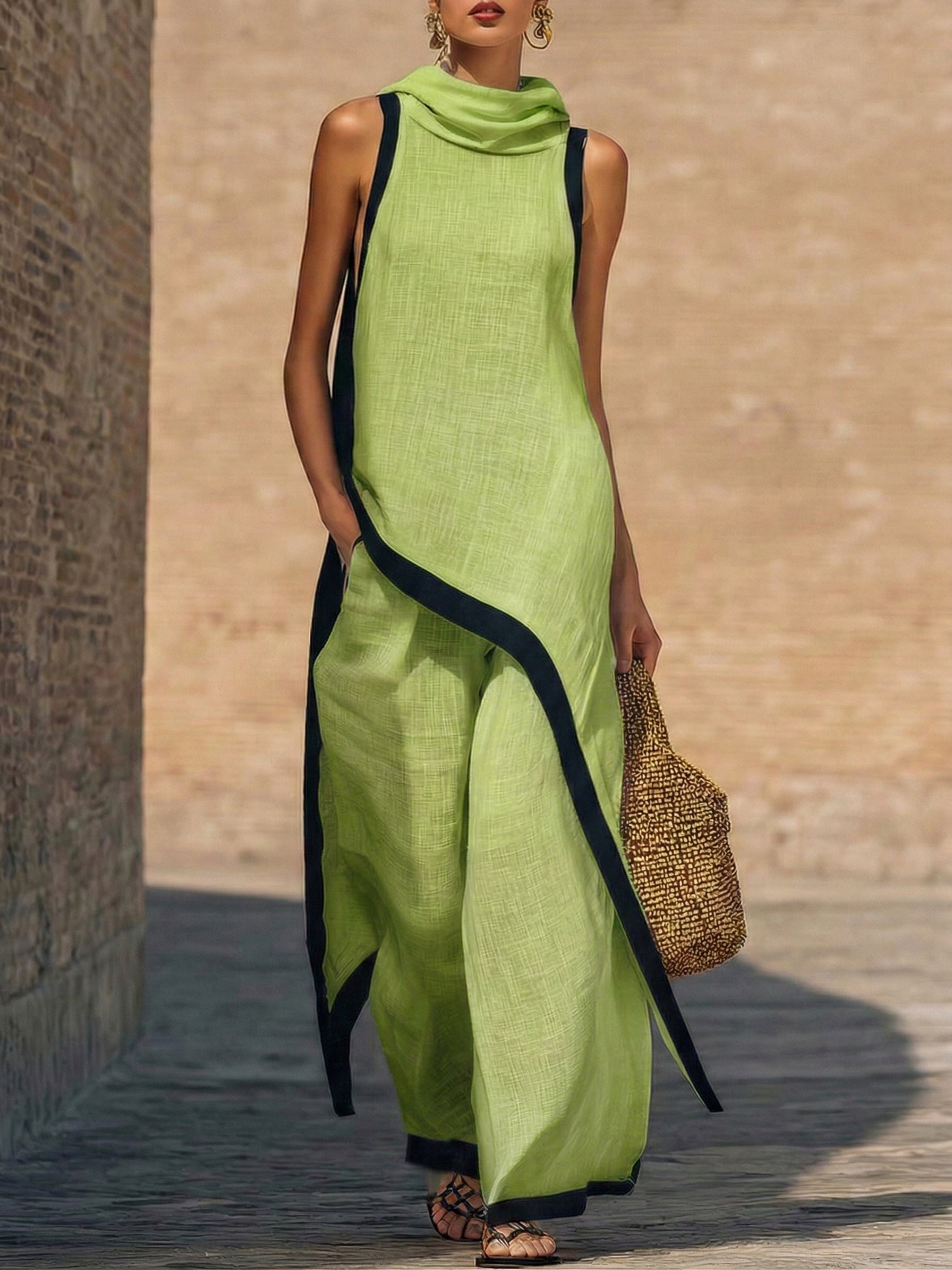 Eriline, elegantne kaheosaline komplekt
