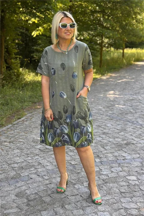 Naiste kleit lilleprindiga