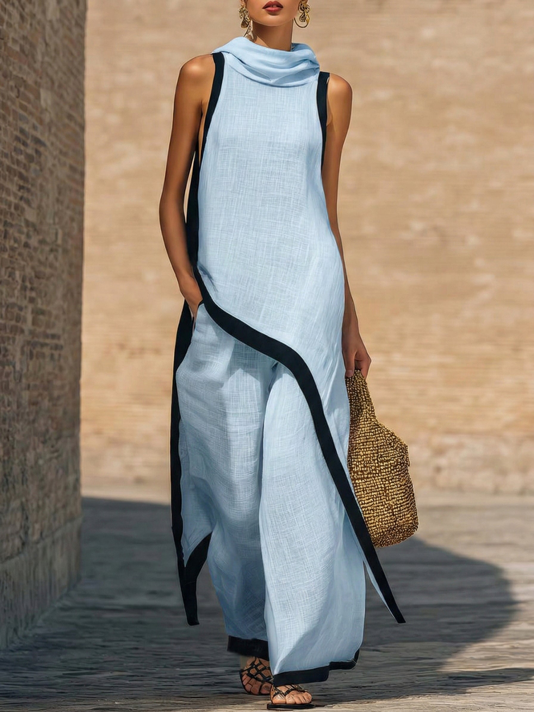 Eriline, elegantne kaheosaline komplekt
