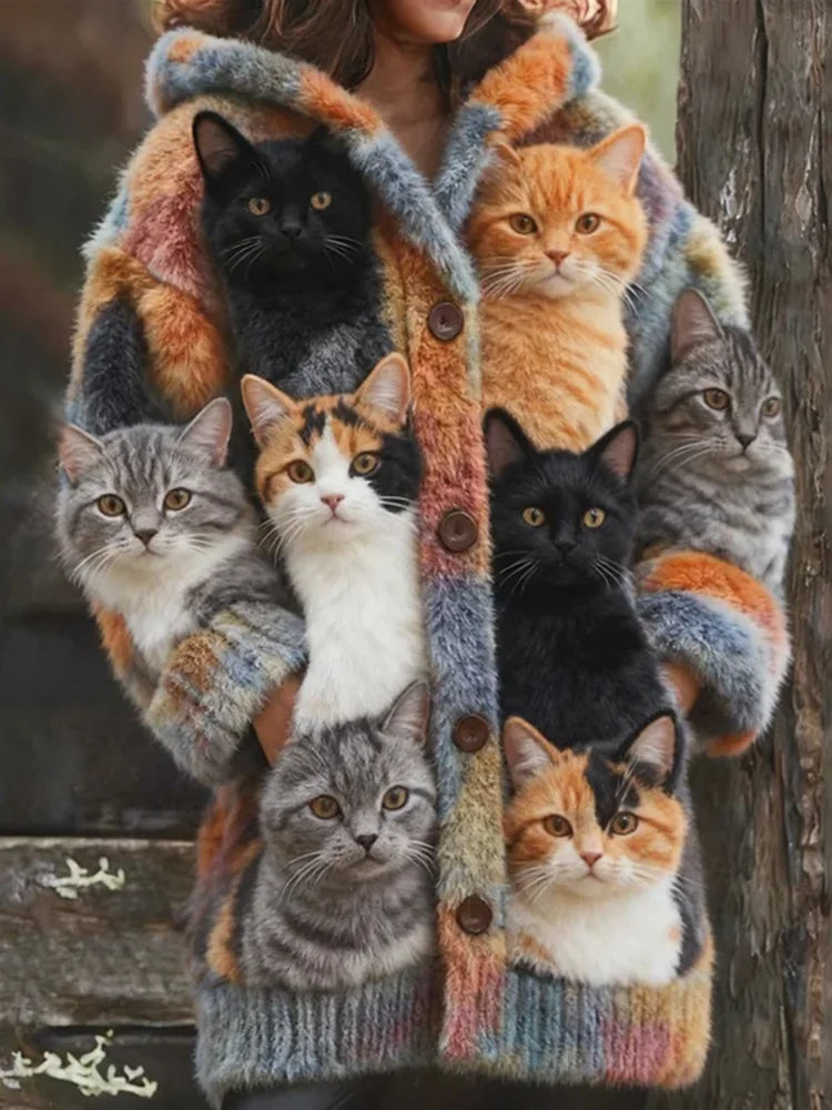 Naiste soe kampsun kassidega