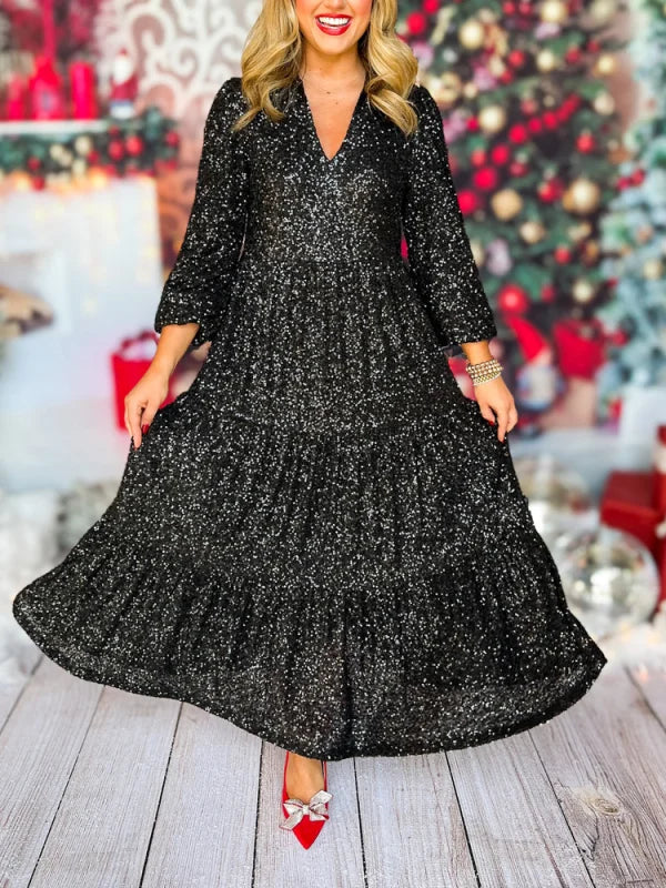 Blitsidega pikkade varrukatega kleit