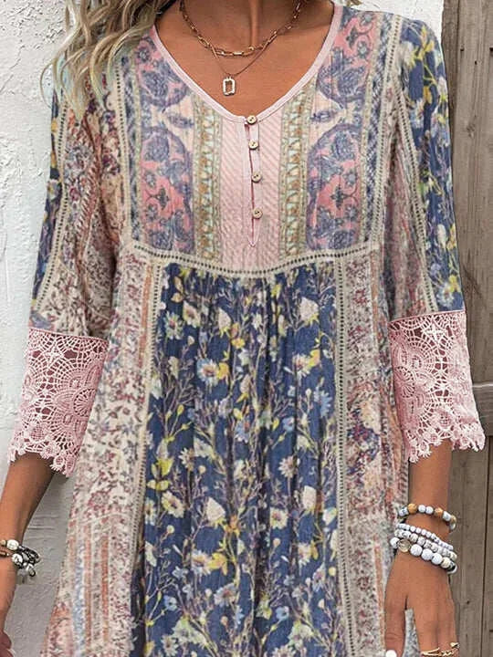 Elegantselt boho stiilis kleit