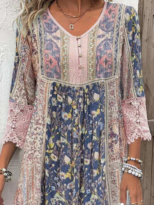 Elegantselt boho stiilis kleit