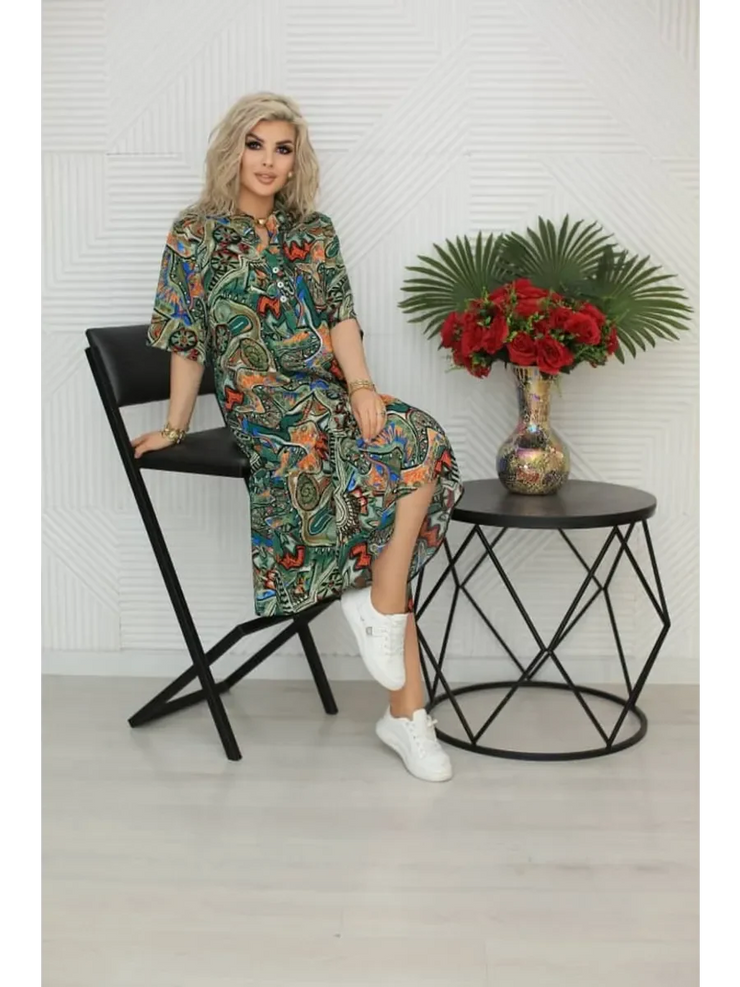 Moodne retro mustriga kleit