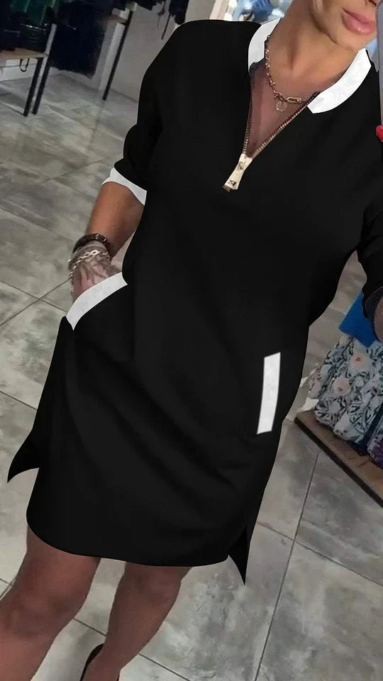 Naiste ühevärviline kaasaegne kleit