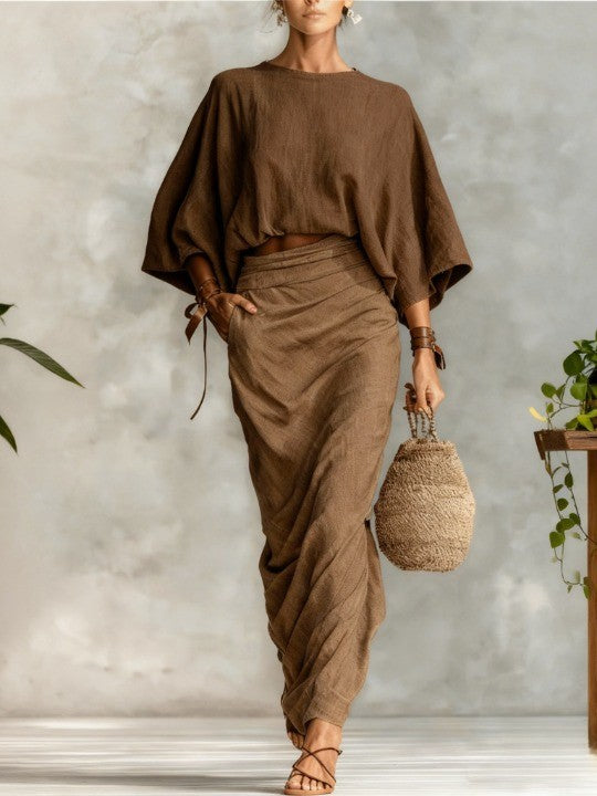 Komplekt: moodne pluus ja seelik