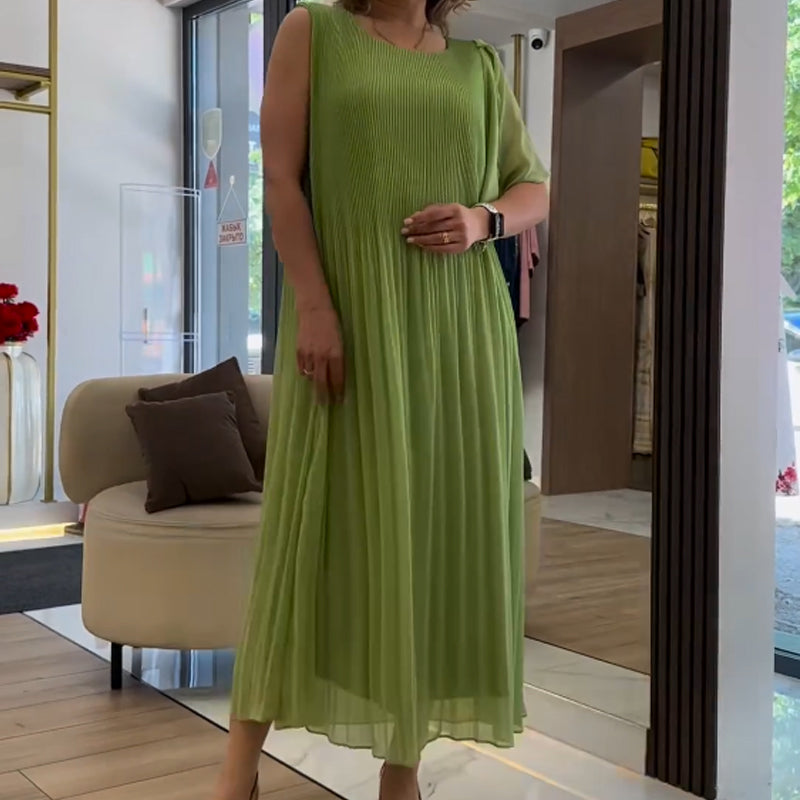 Naiste moodne varrukateta kleit